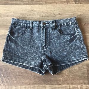 Forever 21 Black Denim High Waist Shorts Size 30